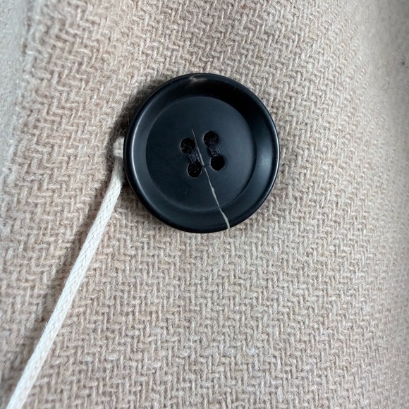 Zara Man LONG POLYESTER DOUBLE-BREASTED COAT SZ XL Light Tan Trench NWT - Picture 14 of 17